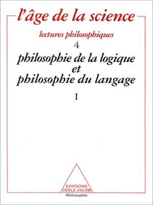 cover image of Philosophie de la logique et philosophie du langage (1)